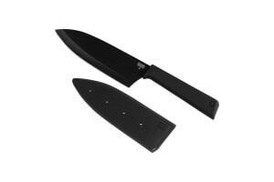 Couteau Santoku Kuhn Rikon Colori+ lame 15cm anti-adhésive noire + étui