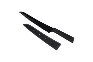 Couteau à pain Kuhn Rikon Colori+ lame 20cm anti-adhésive noire + étui