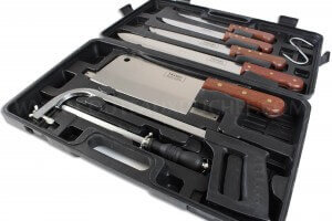 Malette de 8 couteaux et accessoires pour bouchers et chasseurs Pradel Excellence