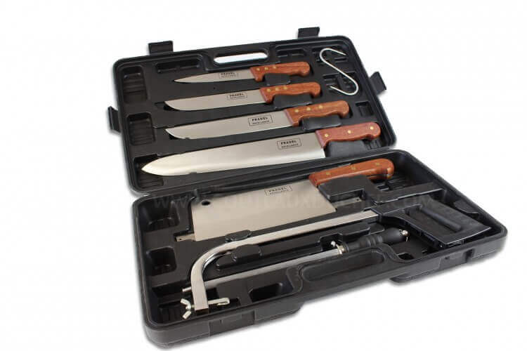 Malette de 7 couteaux et accessoires pour bouchers et chasseurs Pradel Excellence