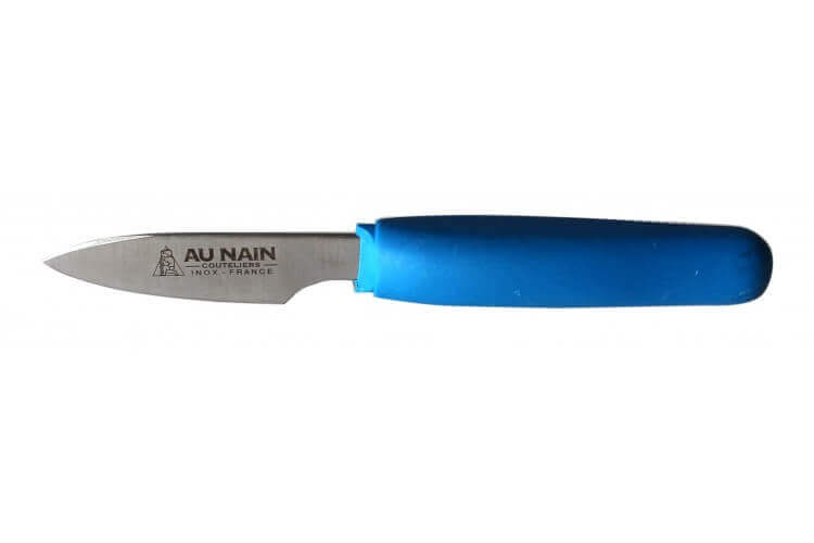 Couteau à huitres Au Nain manche rond bleu lame inox