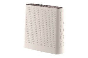 Bloc vide et design BODUM silicone blanc jusqu'à 6 couteaux