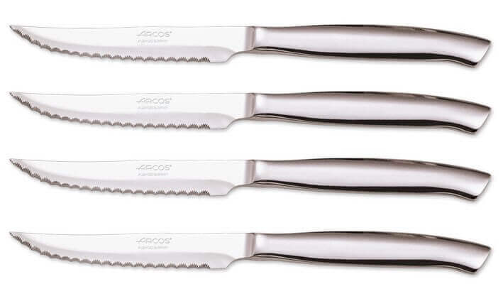 Coffret 6 Couteaux à Steak 11 cm Lame Lisse Acier Inoxydable Arcos -  , Achat, Vente