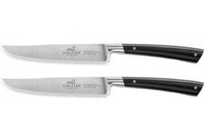 Coffret 2 couteaux à steak Sabatier Edonist forgés lames lisses 12cm 