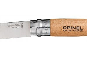 Couteau Opinel traditionnel n°10 lame 10cm virole tournante manche en hêtre