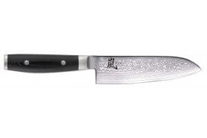 Couteau santoku japonais Yaxell RAN lame 16.5cm damas 69 couches