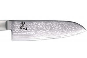 Couteau santoku japonais Yaxell RAN lame 16.5cm damas 69 couches