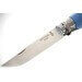 Couteau opinel Acidulé n°07 lame 8cm virole tournante manche azur + cordon
