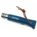 Couteau Opinel Tradition Baroudeur n°08 lame 8,5cm manche bleu + cordon