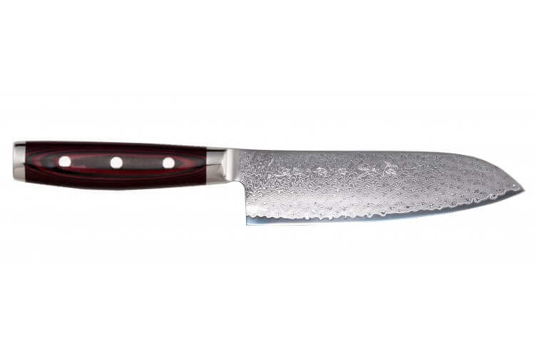 Couteau santoku japonais Yaxell SUPERGOU lame 16.5cm damas 161 couches