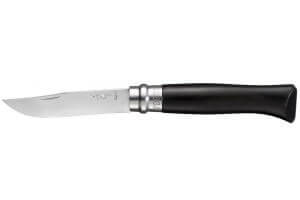Couteau Opinel de luxe N°08 manche en Ebène et lame acier inox 8.5cm