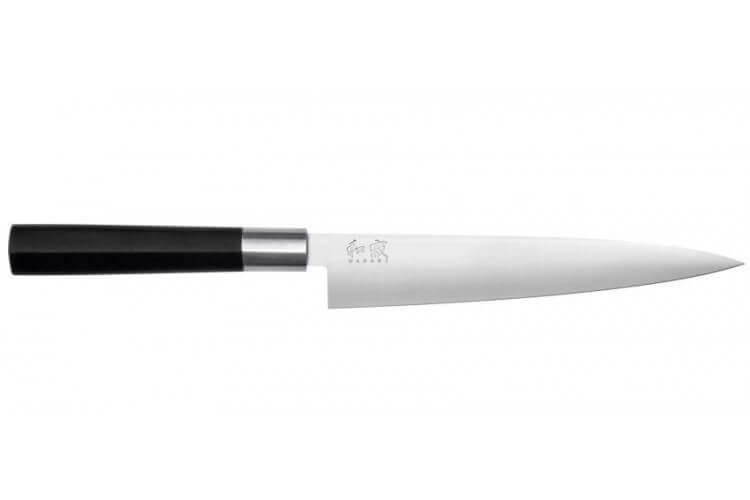 Couteau à jambon japonais KAI Wasabi Black lame flexible 18cm