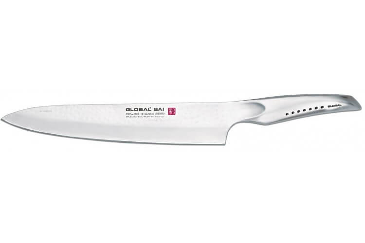 Couteau de chef japonais Global Sai lame martelée 25cm