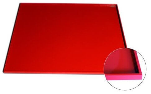 Tapis cuisson silicone rouge avec bord épais 42x35cm