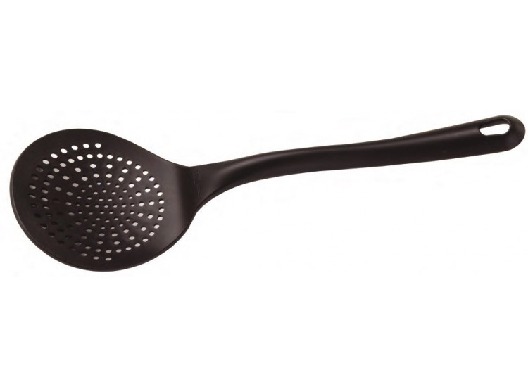 Ecumoire professionnel en polyamide noir diam&egrave;tre 11.5cm