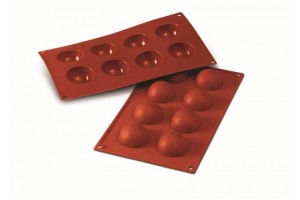 Moule professionnel en silicone Silikomart Silicon Flex 300x175mm 8 demi-sphères 5cm