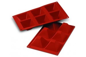 Moule en silicone professionnel Silikomart Silicon Flex 300x175mm 6 pyramides