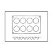 Moule en silicone professionnel Silicon Flex 300x175mm 8 savarins 6.5cm