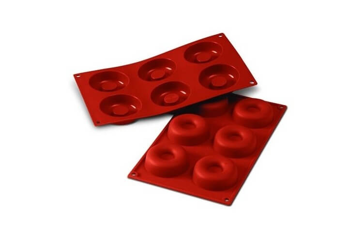 Moule en silicone professionnel Silicon Flex 300x175mm 6 savarins 7.2cm