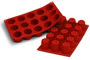 Moule en silicone professionnel Silikomart Silicon Flex 300x175mm 15 mini cannelés