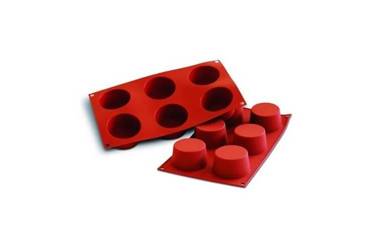 Moule en silicone professionnel Silicon Flex 300x175mm 6 muffins 6.8cm