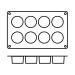 Moule en silicone professionnel Silicon Flex 300x175mm 8 cylindres