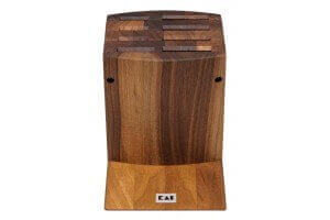 Bloc KAI vide pour 8 couteaux de cuisine haut de gamme - Bois de noyer