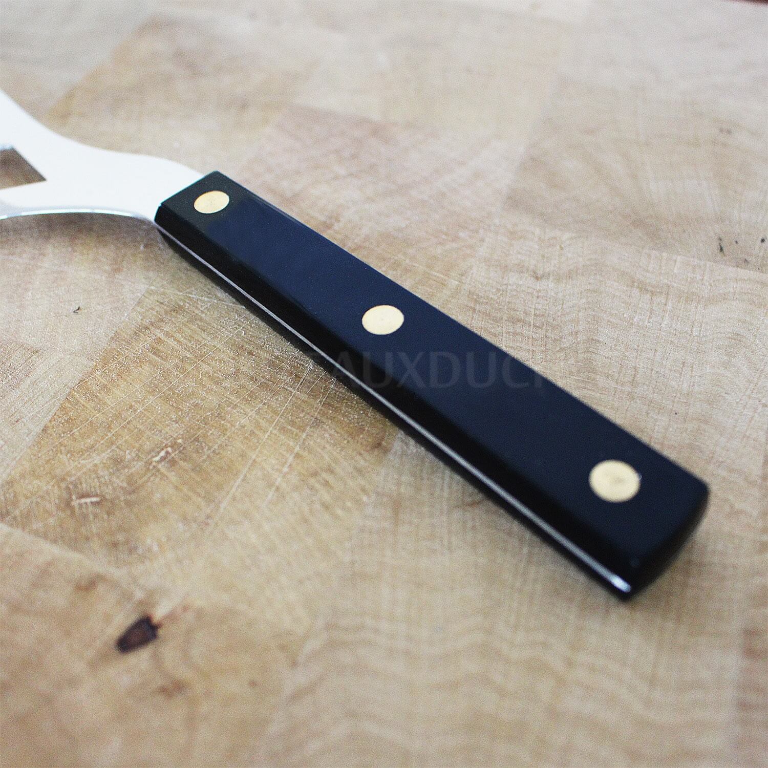 Coffret cadeau couteau à foie gras Sabatier lame ajourée manche noir