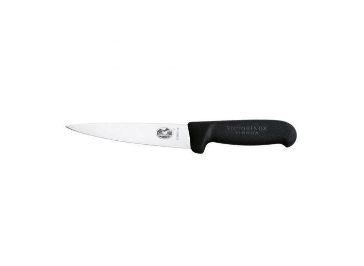 Couteau &agrave; d&eacute;sosser/saigner 18 cm, manche fibrox noir Victorinox 5.5603.18