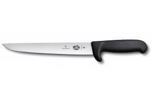 Couteau à saigner/découper Victorinox manche sécurité fibrox noir 22cm 5.5503.22L
