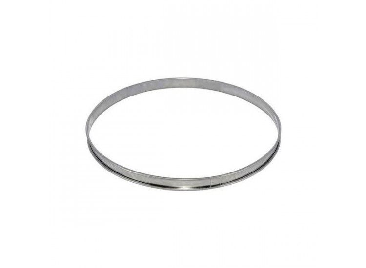 Cercle à tarte De Buyer acier inox bord roulé 10cm 
