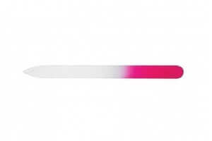 Lime à ongles en verre teinte fuchsia 14cm