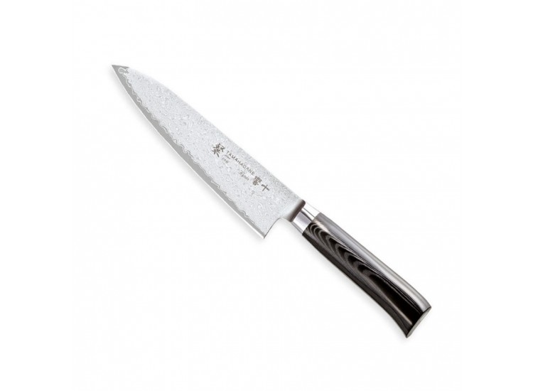 Couteau de chef japonais tamahagane kyoto lame 18cm acier damas vg5