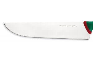 Couteau de boucher professionnel SANELLI Premana lame large 36cm manche vert