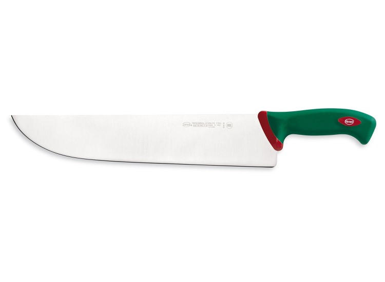 Couteau de boucher professionnel SANELLI Premana lame 36cm manche vert