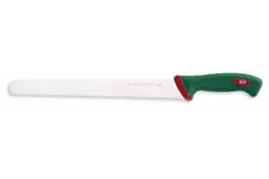 Couteau à pain professionnel SANELLI Premana lame dentelée 32cm manche vert