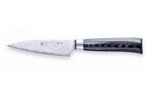 Couteau d'office japonais Tamahagane Kyoto lame 9cm acier damas VG5