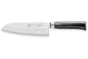 Couteau santoku Tamahagane Kyoto lame 17.5cm acier damas VG5
