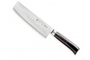 Couteau nakiri japonais Tamahagane Kyoto lame 18cm acier damas VG5