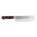 Couteau nakiri japonais artisanal Jikko Mahoganï Tsuchime 16cm 33 couches de damas
