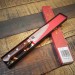 Couteau d'office japonais artisanal Jikko Mahogani Tsuchime 8cm damas 33 couches