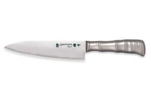 Couteau de chef japonais Tamahagane Bamboo Kyoto lame 18cm acier Damas VG5