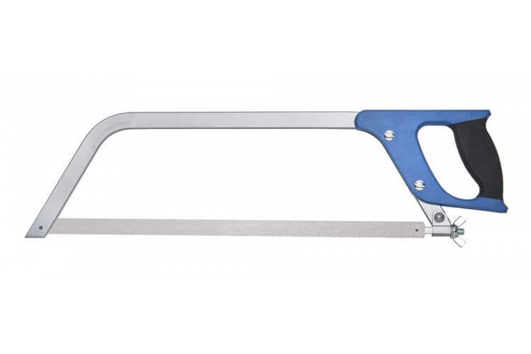 Scie de boucher lame carbone 45cm manche PP bleu