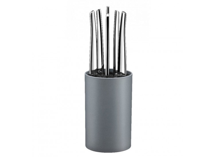 Bloc gris universel 6 couteaux à steak dentelés LOU LAGUIOLE Jet 