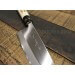 Couteau Deba japonais artisanal JIKKO Tokusei lame 18cm Nihon Steel manche magnolia gravé