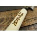 Couteau Mioroshi japonais artisanal JIKKO Tokusei lame 21cm Nihon Steel manche magnolia gravé