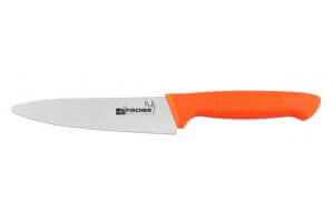 Couteau de chef pour enfants Fischer Kids 15cm lame sécurisée manche orange