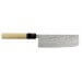 Couteau nakiri japonais artisanal Jikko Japan VG10 16.5cm damas 17 couches manche magnolia