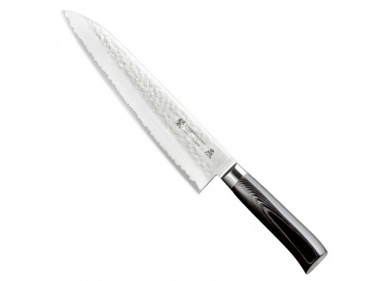 Couteau de chef japonais tamahagane tsubame lame martelée 24cm acier vg5