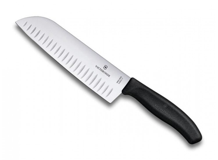 Couteau Santoku Victorinox manche lame alvéolée inox 17 cm 6.8523.17G